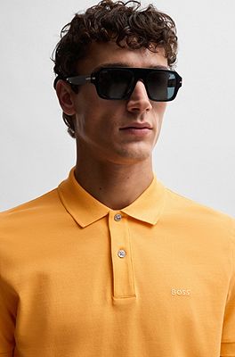 BOSS - Cotton polo shirt with embroidered logo