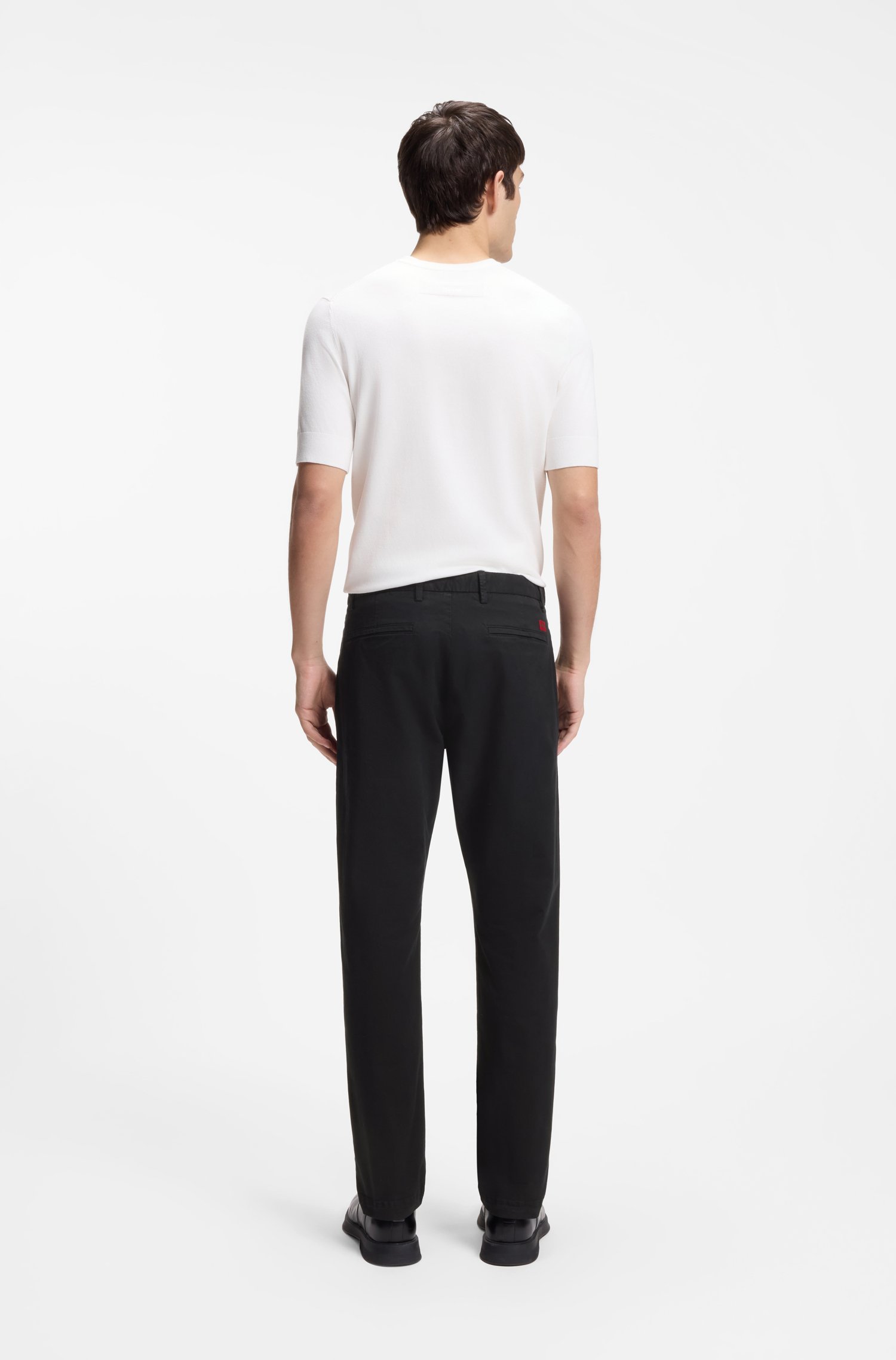 Hugo Slim-fit chinos in stretch-cotton gabardine byxor herr – bild 2