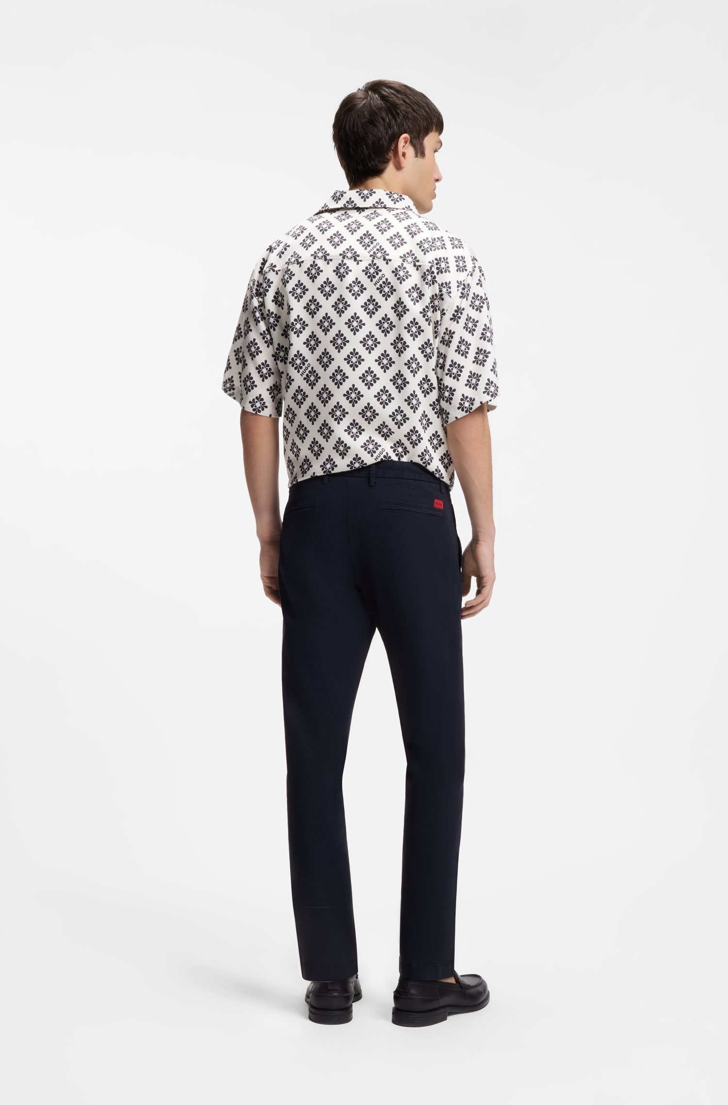 Hugo Slim-fit chinos in stretch-cotton gabardine byxor herr – bild 2