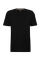 Regular-fit logo T-shirt in cotton jersey, Black