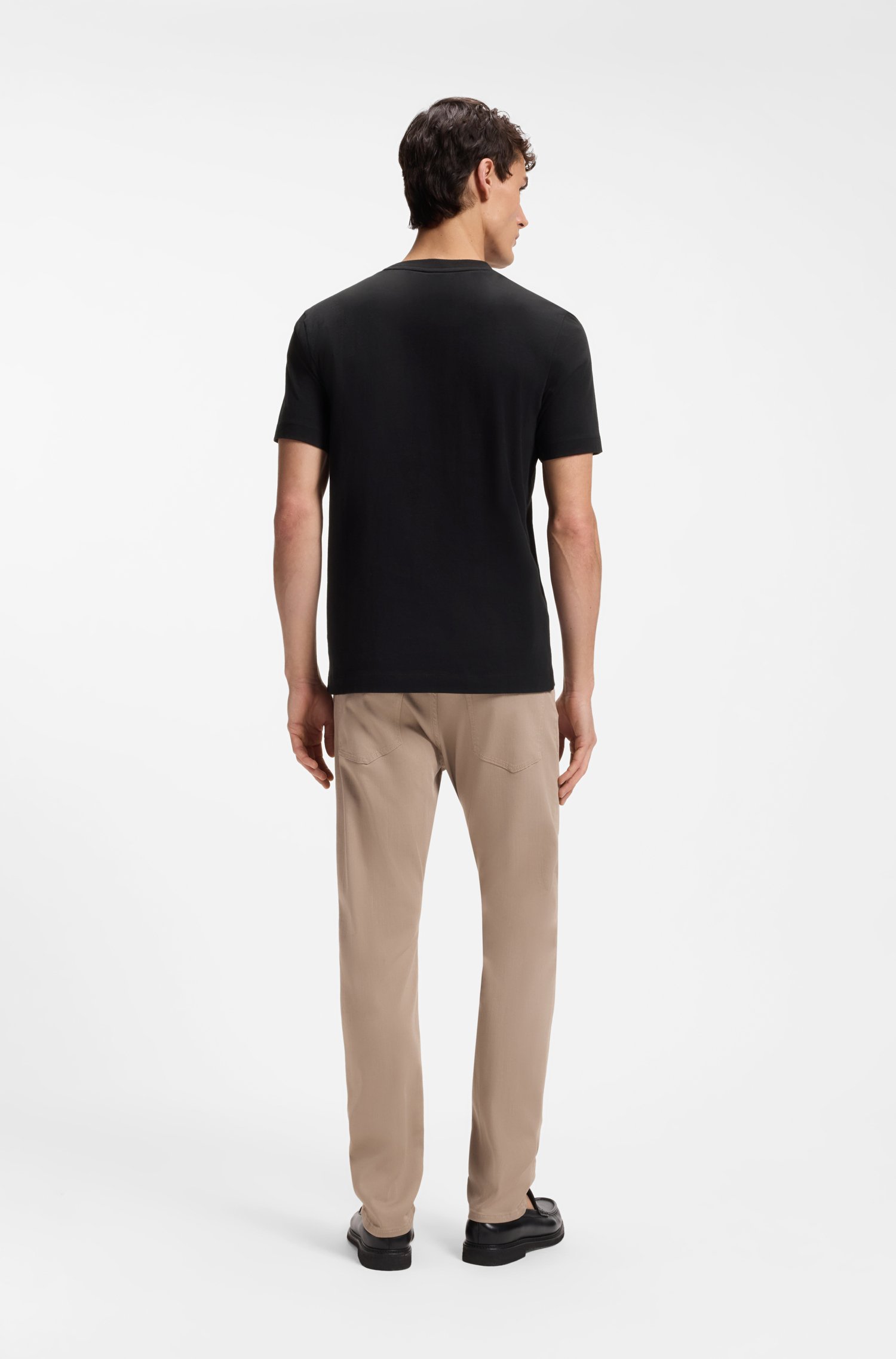 Boss Cotton-jersey T-shirt with logo detail herr – bild 3