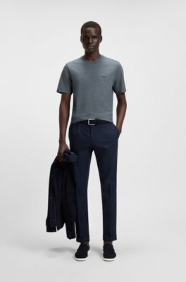 Cotton-jersey T-shirt with logo detail, Dark Grey