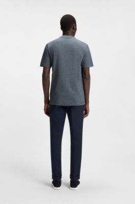 T-shirt en jersey de coton avec logo, Gris sombre