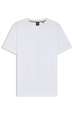 BOSS - Cotton-jersey T-shirt with rubber-print logo