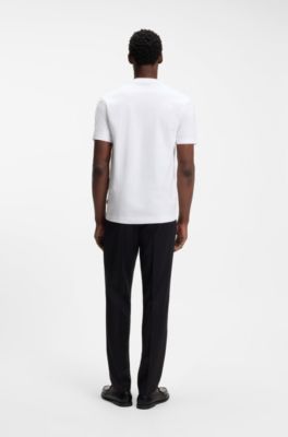 Cotton-jersey T-shirt with logo detail, White