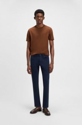 T-shirt en jersey de coton avec logo, Marron