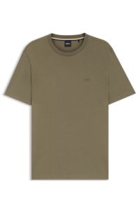 Cotton-jersey T-shirt with logo detail, Green