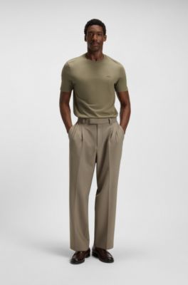 T-shirt en jersey de coton avec logo, Vert