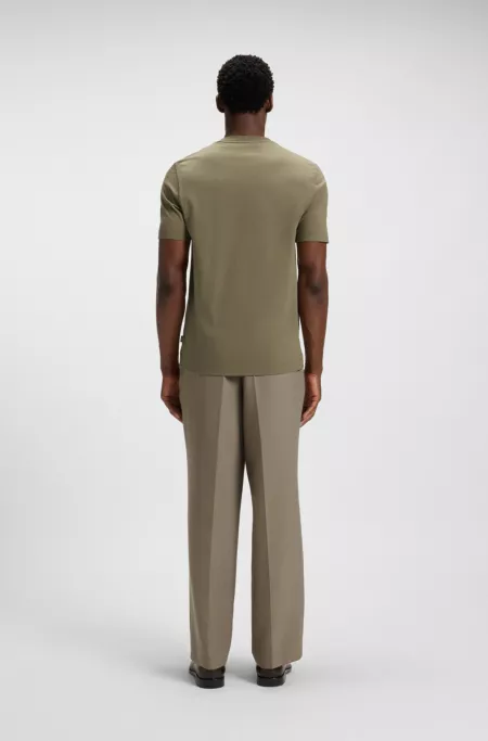 Cotton-jersey T-shirt with logo detail
