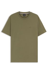 Cotton-jersey T-shirt with logo detail, Green
