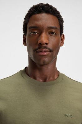 T-shirt en jersey de coton avec logo, Olive