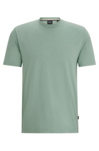 T-Shirt aus Baumwoll-Jersey mit gummiertem Logo-Print, Hellgrün