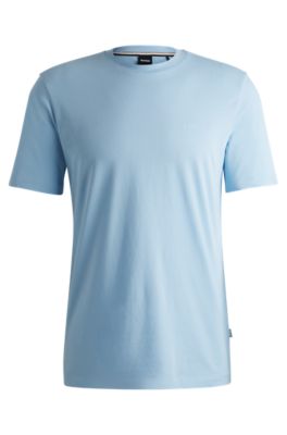 BOSS - Cotton-jersey T-shirt with rubber-print logo