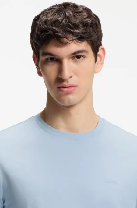 Cotton-jersey T-shirt with logo detail