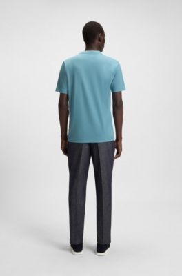 T-shirt en jersey de coton avec logo, bleu clair