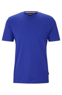 T-shirt en jersey de coton avec logo imprimé en gomme, Violet foncé