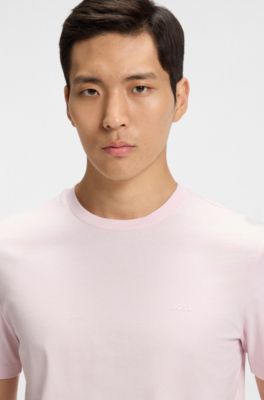 T-shirt en jersey de coton avec logo, Rose clair