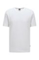 T-shirt van katoenjersey met rubberen logoprint, Wit