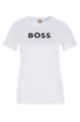 T-shirt en coton biologique à logo imprimé, Blanc