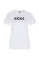 T-Shirt aus Bio-Baumwolle mit Logo-Print, Weiß