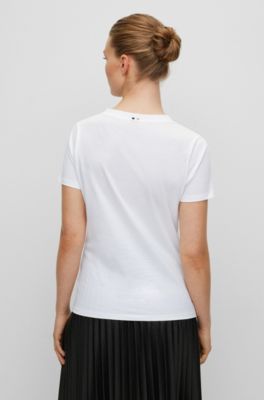 Mango T-Shirt Rabatt 63 % DAMEN Hemden & T-Shirts Glitzer Orange/Weiß M 