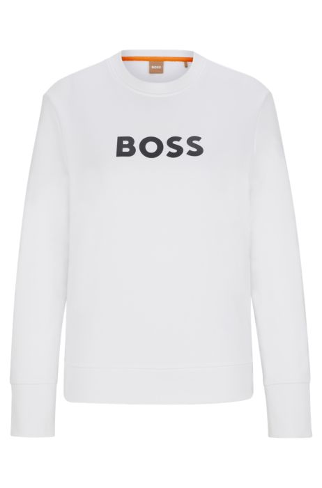 BOSS - felpa de de algodón con logo estampado
