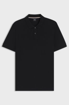 Pallas polo shirt in cotton piqu&eacute; with logo details, Black