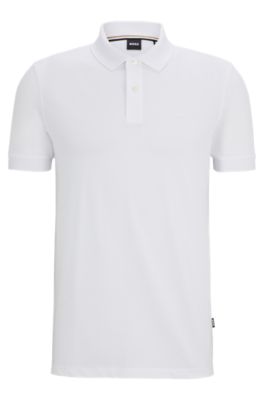 BOSS - Regular-fit polo in logo embroidered with cotton shirt