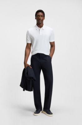 Pallas polo shirt in cotton piqu&eacute; with logo details, White