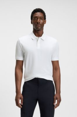 Pallas polo shirt in cotton piqu&eacute; with logo details, White