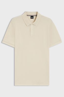 로고 디테일 코튼 피케 Pallas 폴로 셔츠, 내추럴