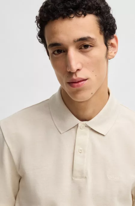 Polo Pallas en piqué de coton avec détails logotés