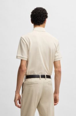 Pallas Poloshirt aus Baumwoll-Piqu&eacute; mit Logo-Details, Natur