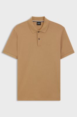 Pallas polo shirt in cotton piqu&eacute; with logo details, Beige