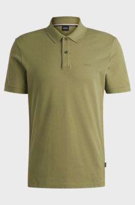 Polo Pallas de piqu&eacute; de algod&oacute;n con detalle de logotipo, Verde