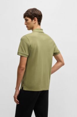 Pallas polo shirt in cotton piqu&eacute; with logo details, Green