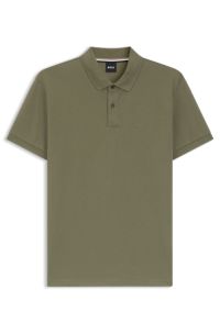 Pallas polo shirt in cotton piqué with logo details, Green