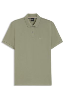 Pallas polo shirt in cotton piqu&eacute; with logo details, Green