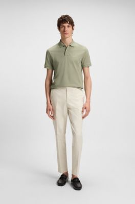 Pallas-polo van katoenpiqu&eacute; met logodetails, Groen