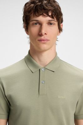 Pallas Poloshirt aus Baumwoll-Piqu&eacute; mit Logo-Details, Gr&uuml;n