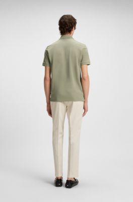 Pallas polo shirt in cotton piqu&eacute; with logo details, Green