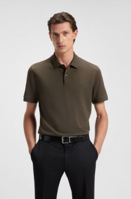 Pallas Poloshirt aus Baumwoll-Piqu&eacute; mit Logo-Details, Dunkelbraun