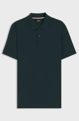 Pallas polo shirt in cotton piqu&eacute; with logo details, Dark Green