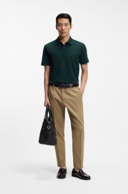 Pallas polo shirt in cotton piqu&eacute; with logo details, Dark Green
