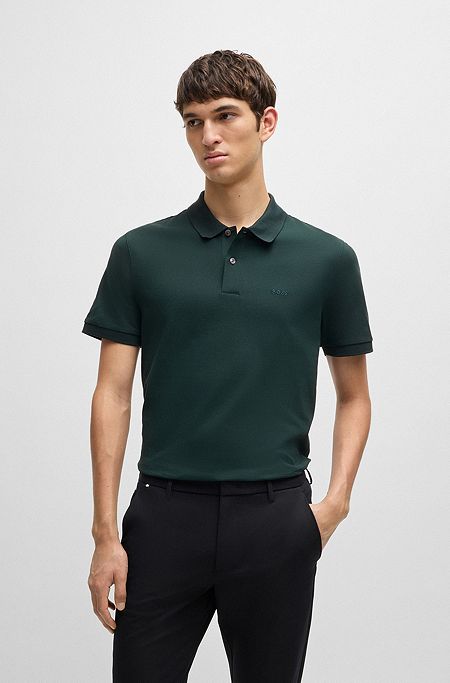 Pallas Regular-fit polo shirt in cotton, Dark Green