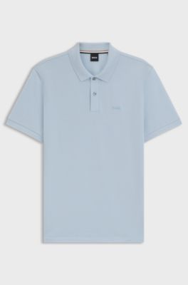 Pallas polo shirt in cotton piqu&eacute; with logo details, Light Blue