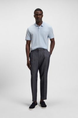 Pallas polo shirt in cotton piqu&eacute; with logo details, Light Blue