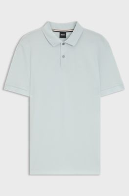 Pallas polo shirt in cotton piqu&eacute; with logo details, Light Blue