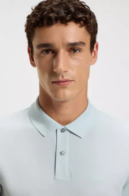 Polo Pallas en piqué de coton avec détails logotés