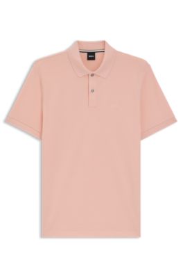 Pallas polo shirt in cotton piqu&eacute; with logo details, light pink